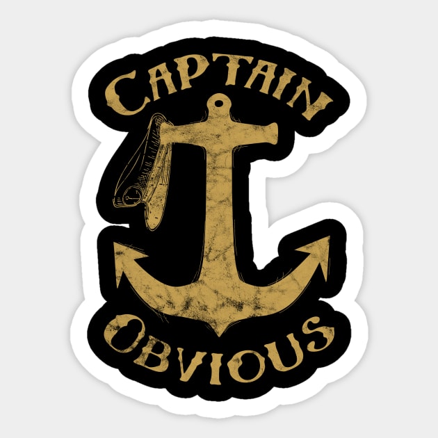 Captain Obvious (v1) Sticker by bluerockproducts